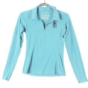 IRIDEON Womens S Riding Wear Long Sleeve Shirt Collared Pullover V Neck Stretch